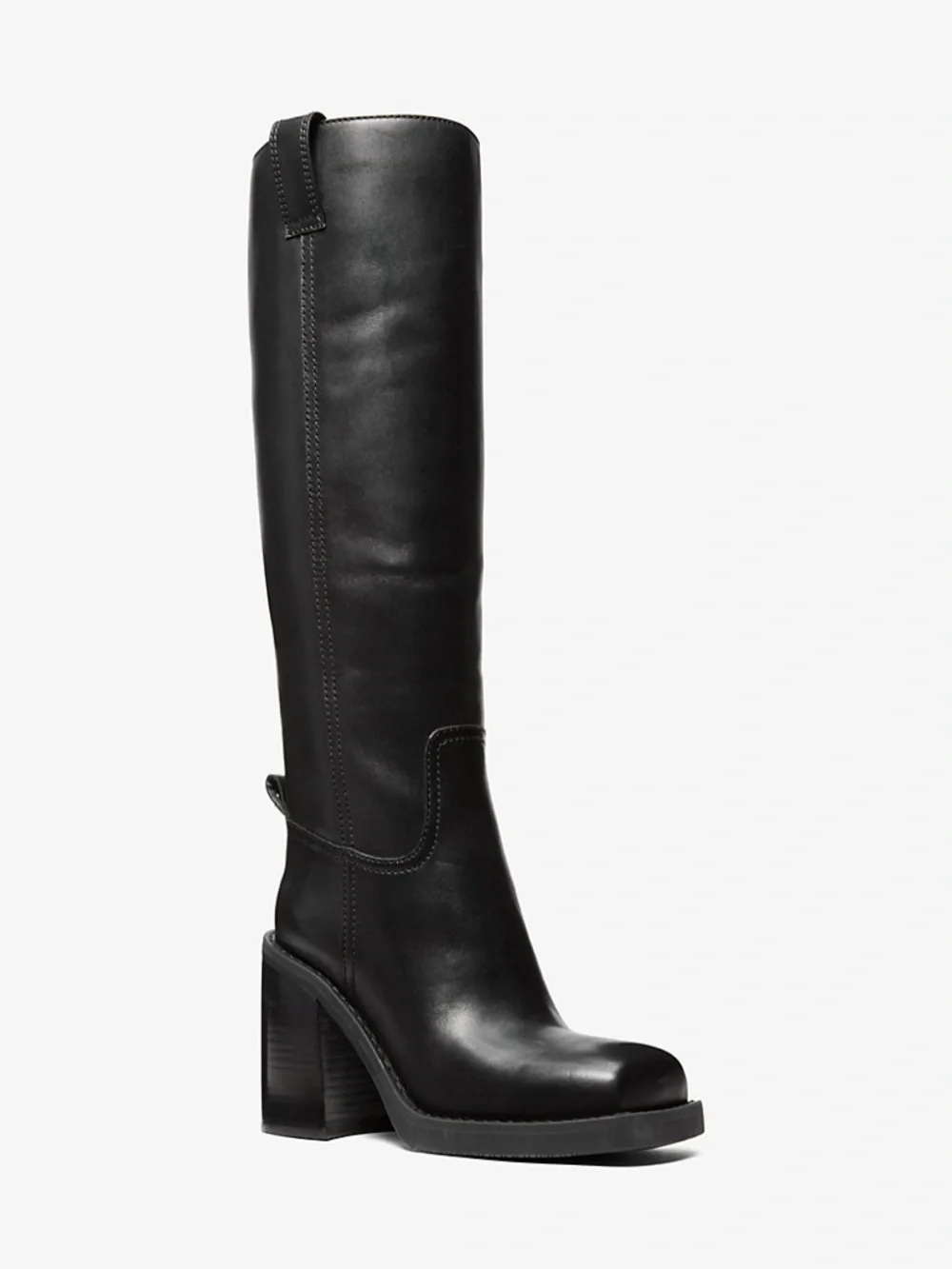 MICHAEL KORS Houston Leather Block Heel Boot US 8 $295
